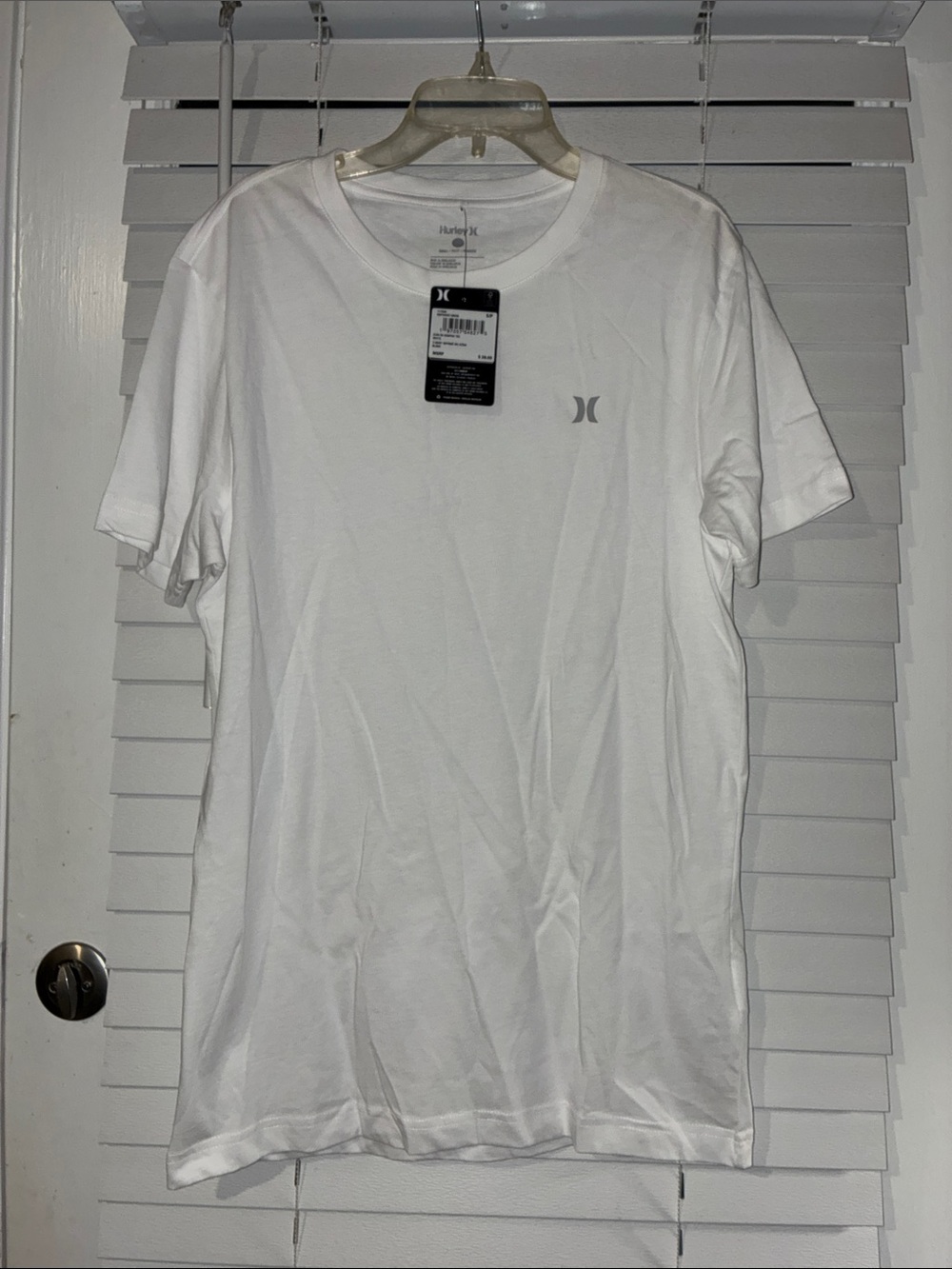 Hurley White Short-Sleeve Crew Logo Tee